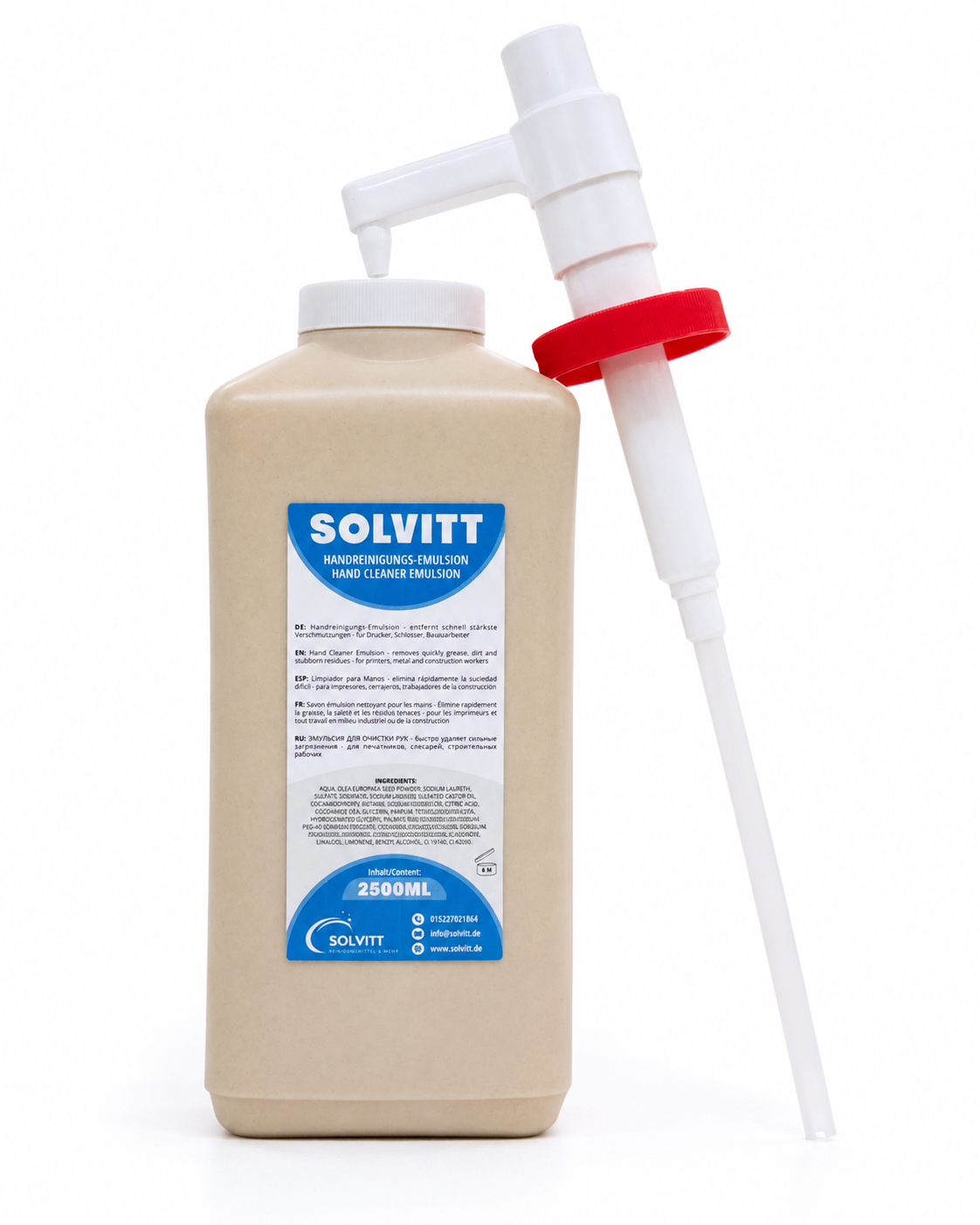 Solvitt Emulsion SET, Handwaschemulsion 2,5L inkl. Pumpe