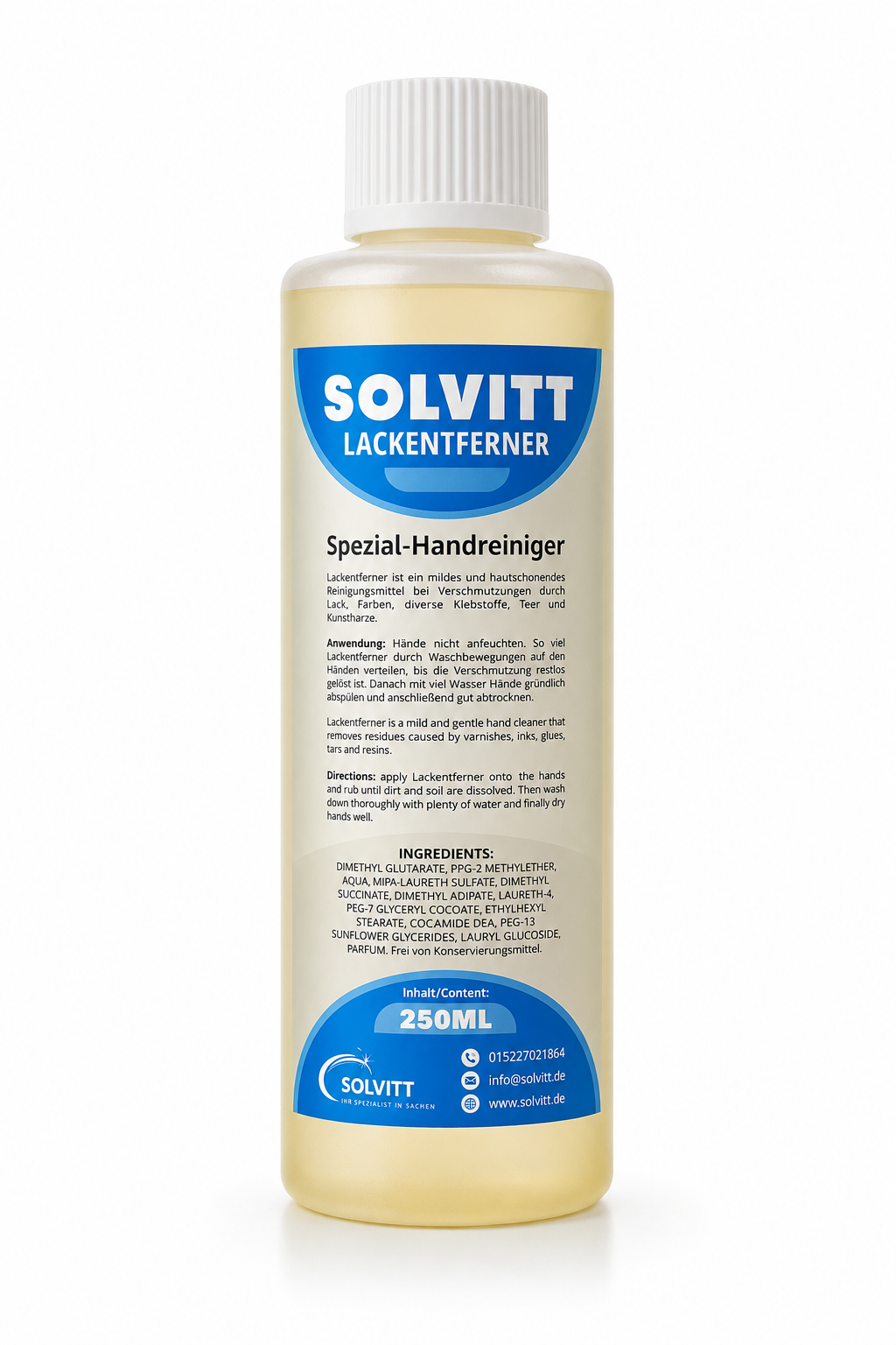 Solvitt Lackentferner - Intensiv-Handreiniger 250ml