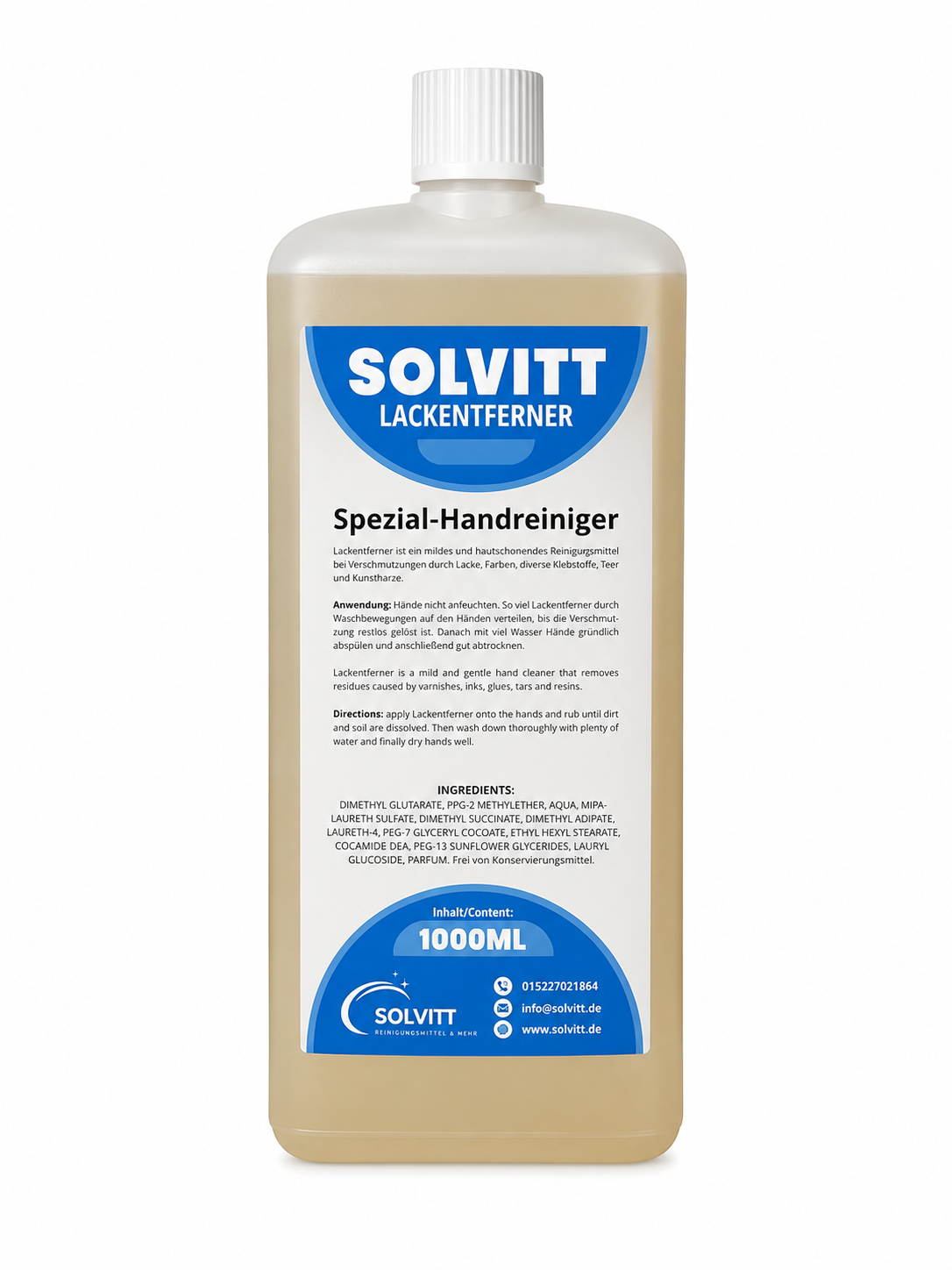 Solvitt Lackentferner - Intensiv-Handreiniger 1L