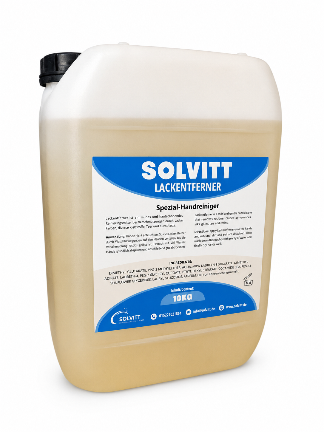 Solvitt Lackentferner - Intensiv-Handreiniger 10kg